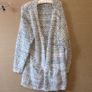 Fuzzy long cardigan.  Has pockets!